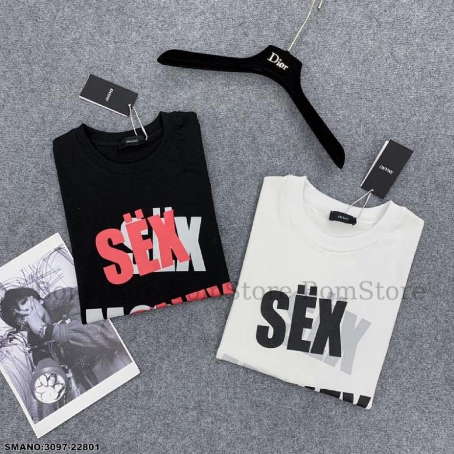 Áo thun tay lỡ nam nữ chữ Sex Money Drug siêu hot