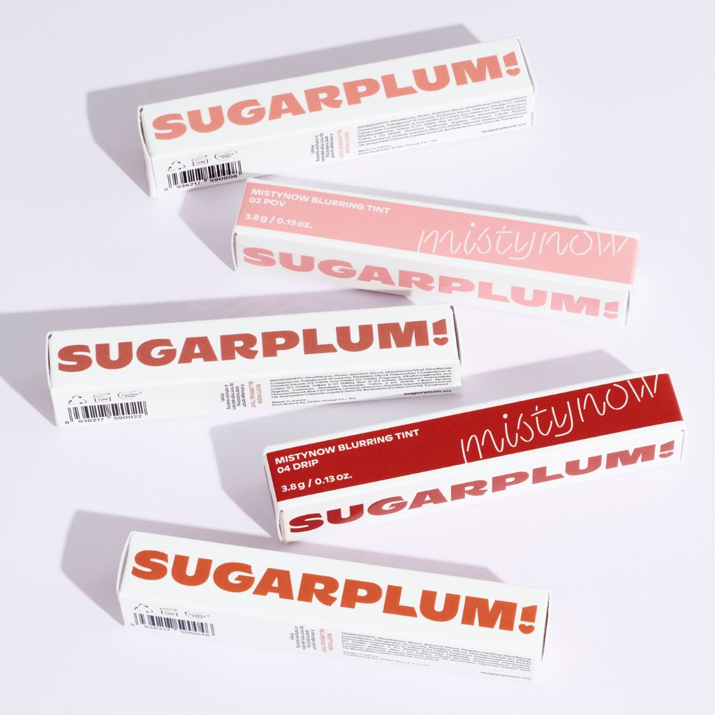 Son Tint Nước Sugarplum Mistynow Blurring Tint 3.8g .#15 Pookie Đỏ San Hô Trầm