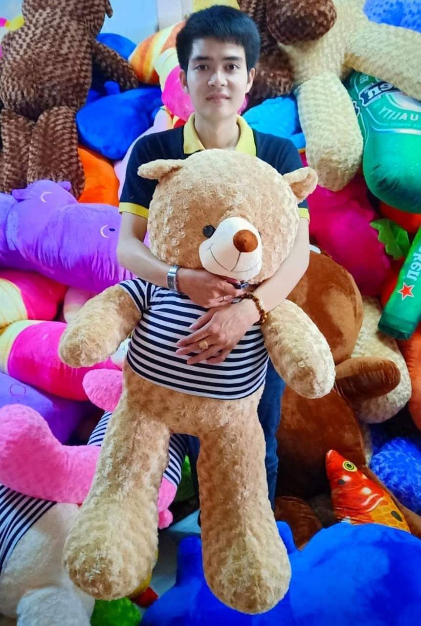 Gấu bông teddy 1m2 khổ vải