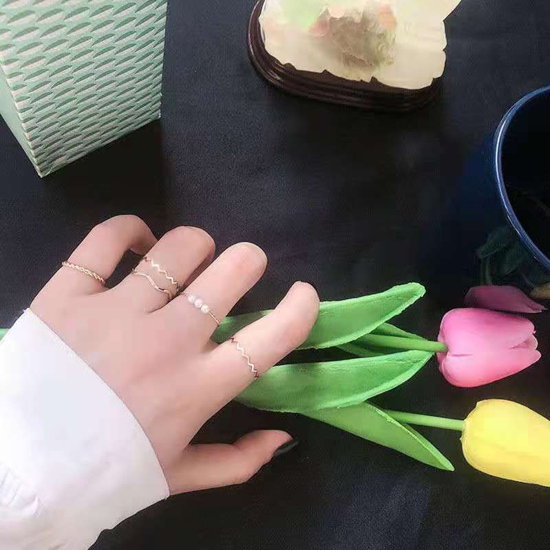 set nhẫn vintage 5 món
