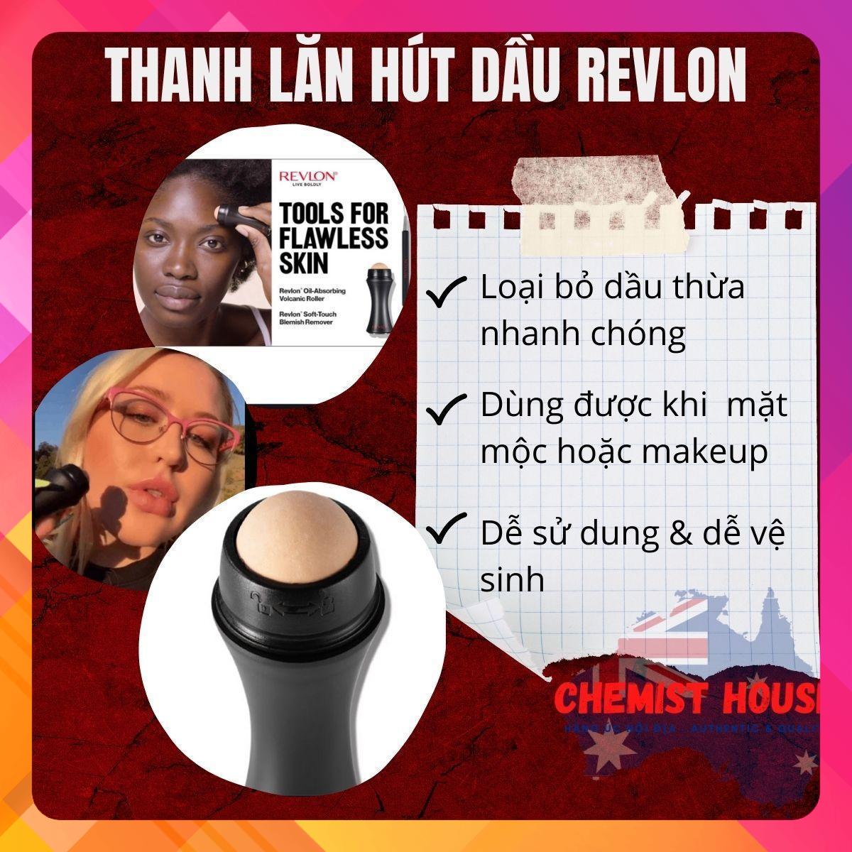 [Hàng chuẩn Úc] Thanh lăn hút dầu Revlon từ núi đá lửa