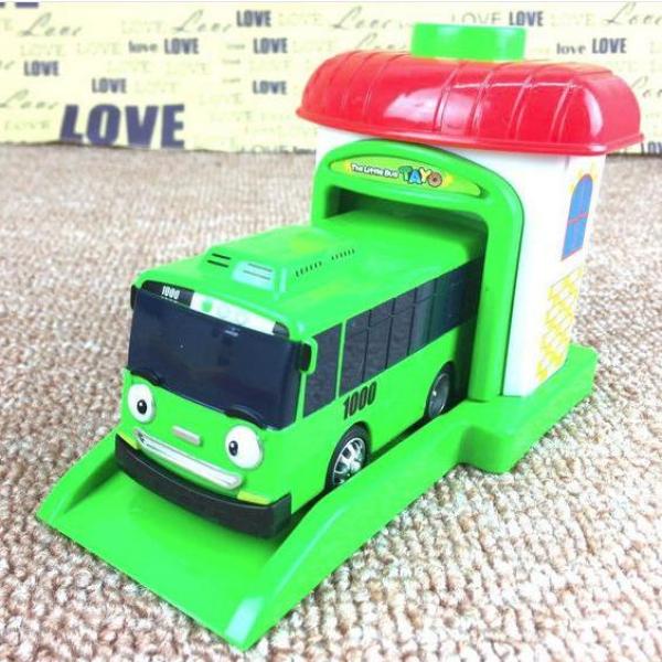 Tayo Bus garage Đồ chơi trẻ em (Bộ sản phẩm gồm 1 nhà và 1 xe)