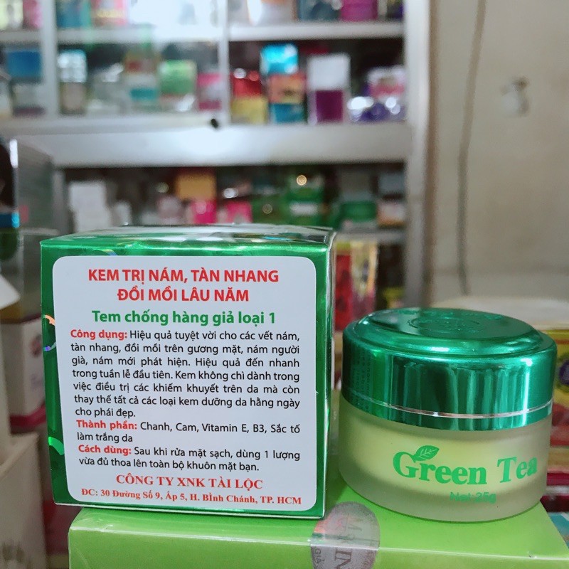Kem trà xanh Green tee nám tàn nhang đồi mồi (cótem)