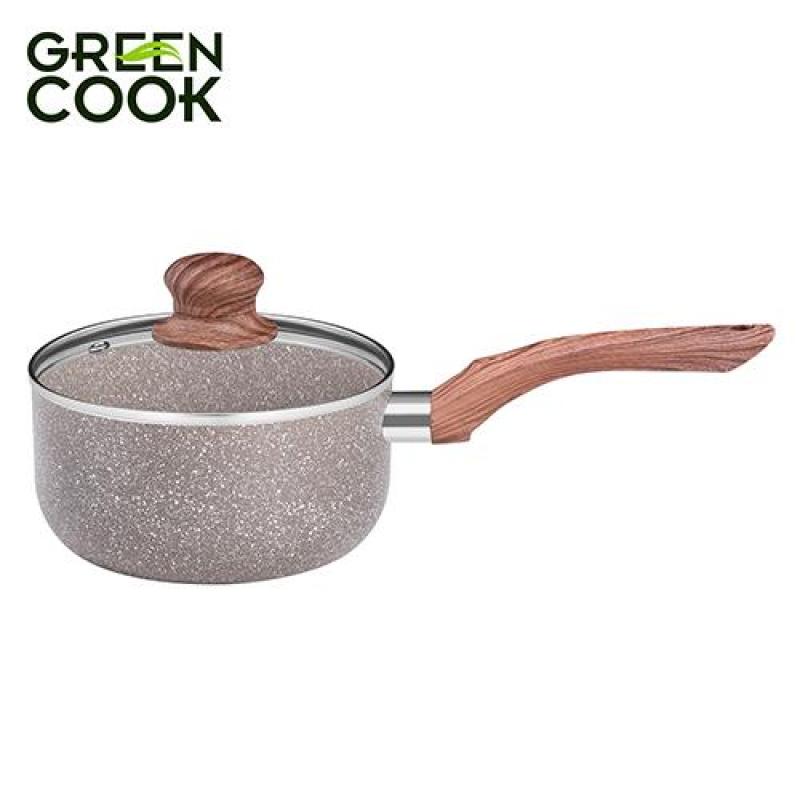 Nồi quấy bột vân đá 16cm chống dính GreenCook - Hàng chính hãng
