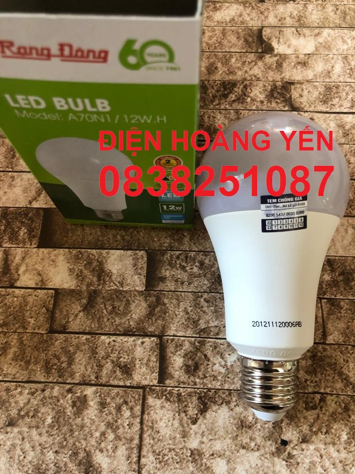 [HCM]Bóng đèn led búp 12 W RẠNG ĐÔNG A70N1/12W