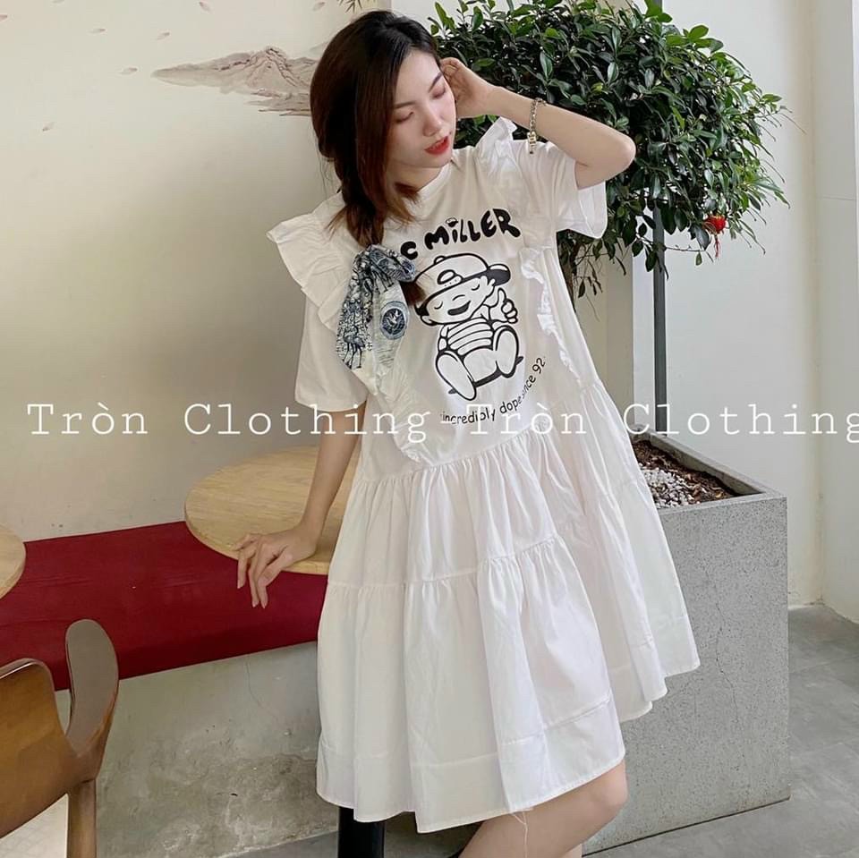 Đầm Babydoll Viền Bèo