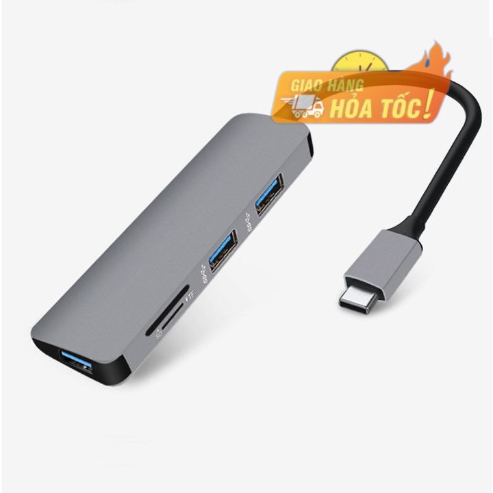 HUB Type C To 3 x USB 3.0 & SD/TF card