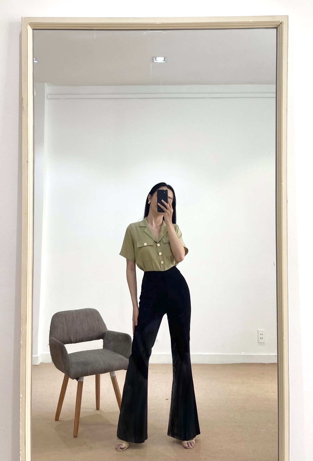 Quần tây ống loe, High Rise Pants - Orli Label