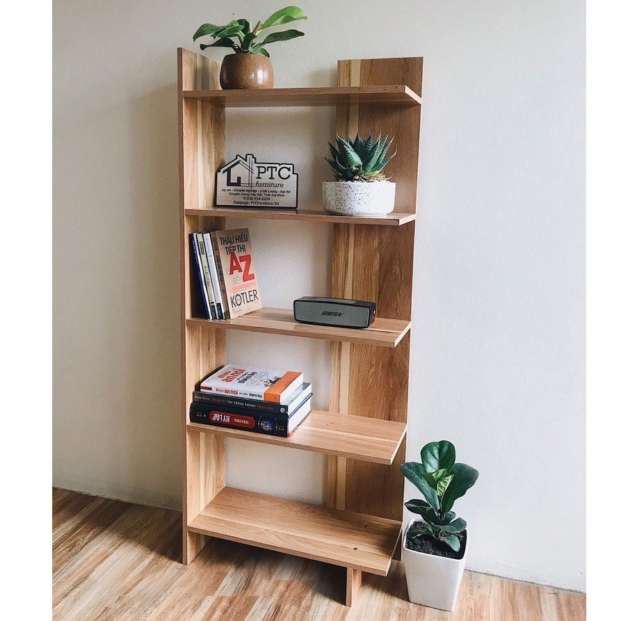 Kệ góc tường gỗ 5 tầng