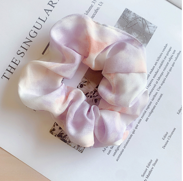 Cột Tóc Scrunchies Buộc Tóc Họa tiết Loang Màu