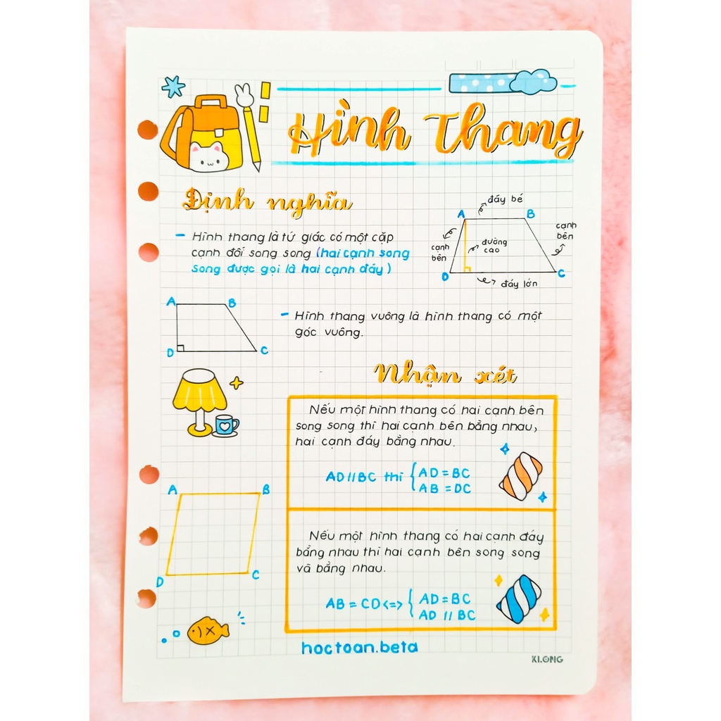 SỔ giấy lò xo trang trí sticker TOÁN 8