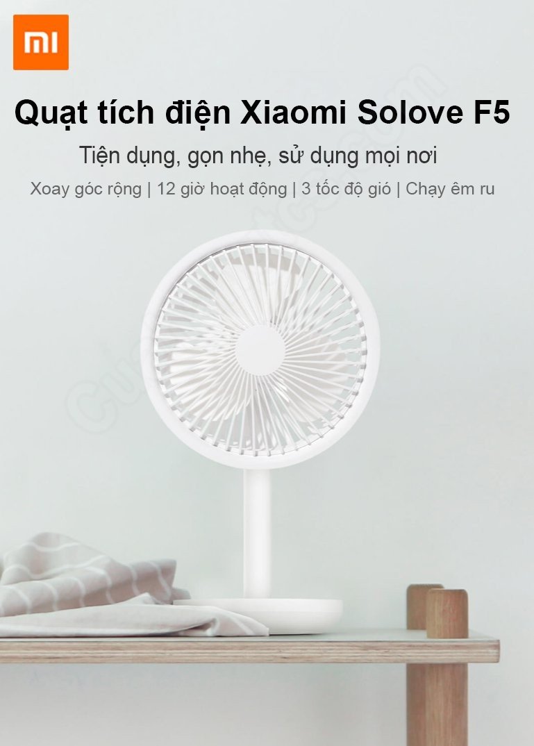 QUẠT TÍCH ĐIỆN XIAOMI SOLOVE F5