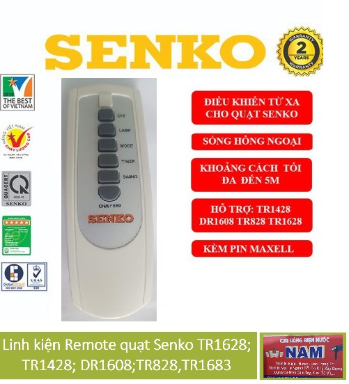 [HCM]Linh kiện Remote quạt Senko TR1628 TR1428 DR1608TR828TR1683 tặng 2 cục Pin AAA
