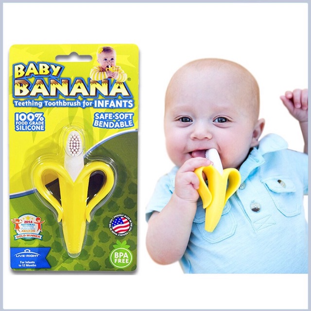 Gặm nướu chuối 2in 1