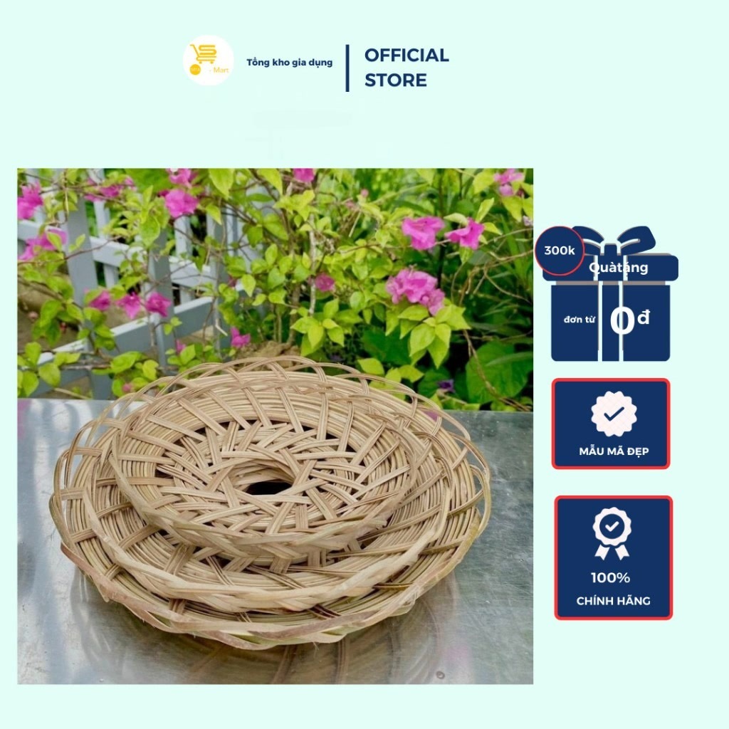 Rế Tre Lót Nồi/Niêu Nhiều Kích Cỡ, Chảo Đan Bằng Tre Cứng Tiện Dụng, Bền Đẹp | MTA-MART