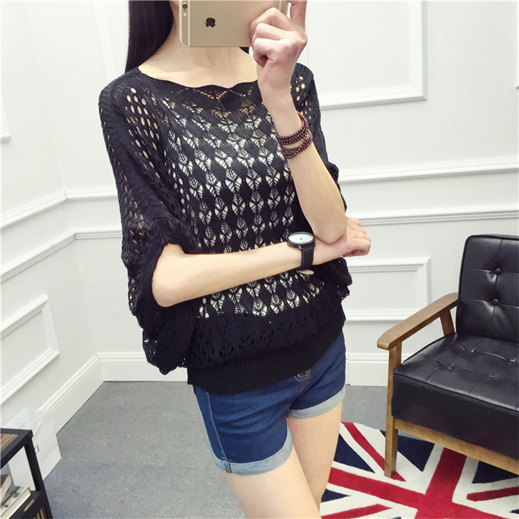 Áo len lưới cánh dơi