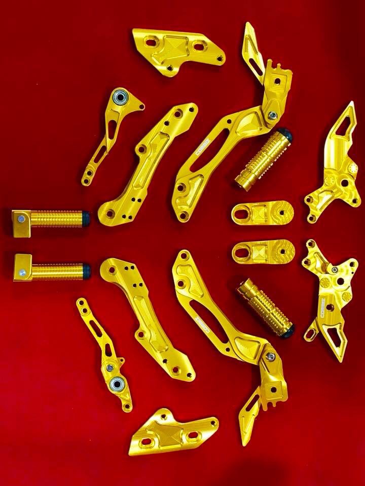 Bộ số gãy đôi Exciter 150-Exciter 155 hợp kim nhôm anode nguyên khối cao cấp, nhập khẩu fullbox-số gãy đôi RCB exiter