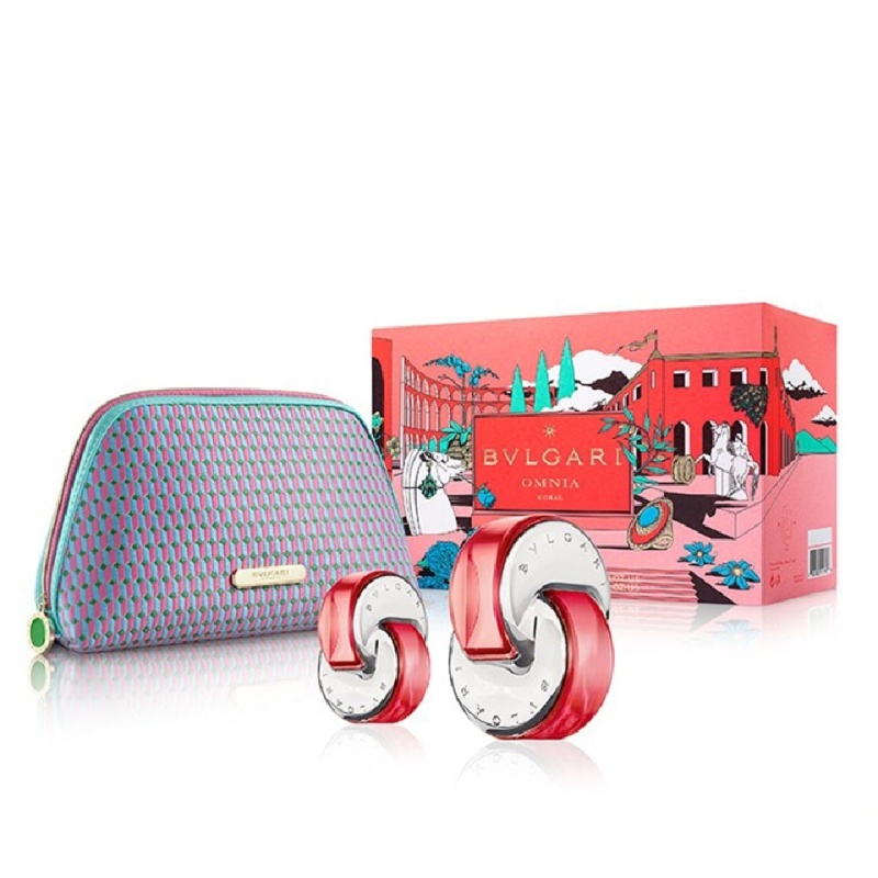 Bộ Nước Hoa Bvlgari Omnina Coral Phiên Bản Mùa Xuân 15ml-65ml Kèm Túi