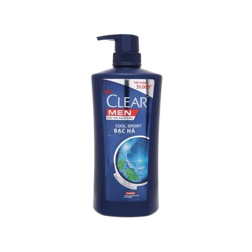 Combo 2 chai dầu gội đầu Clear Men mát lạnh bạc hà Thailand 450ml/