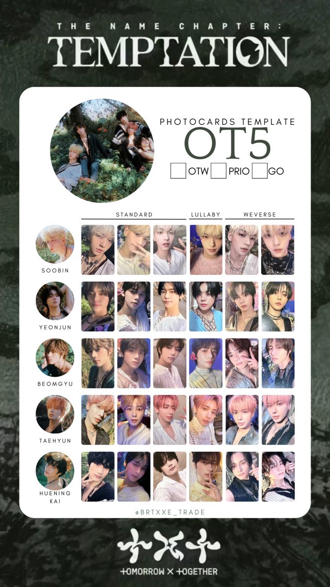 Official Txt Album Temptation