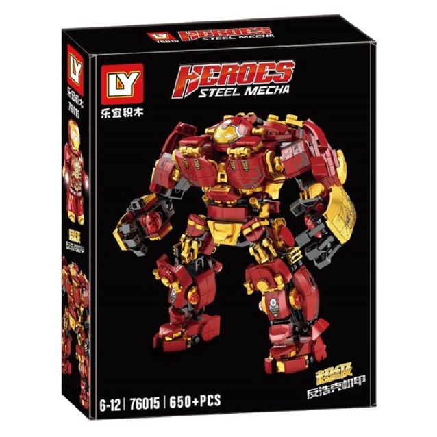 Đồ chơi lắp ráp ly 98172 76015 xếp hình robot hulkbuster người sắt 856 mảnh