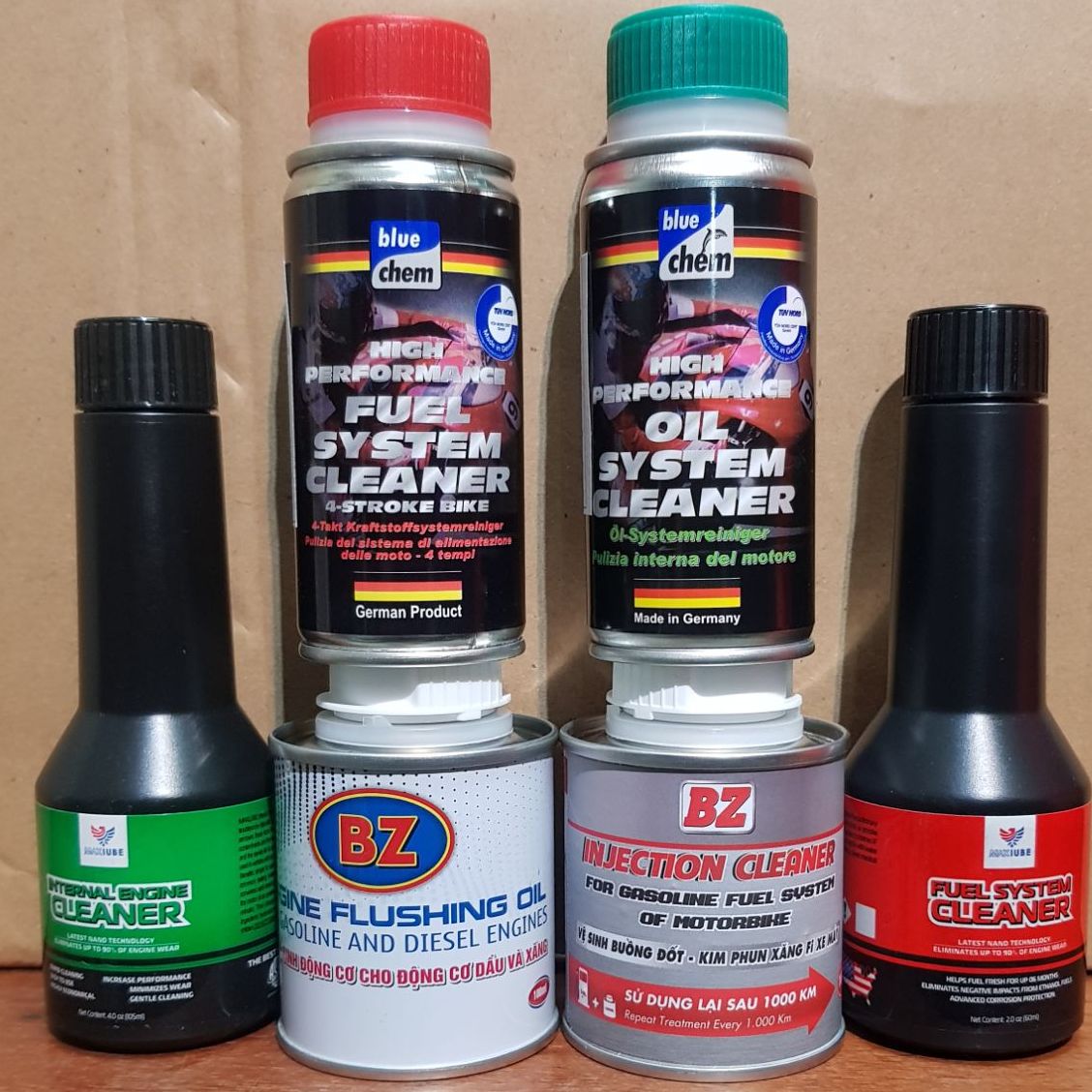 [Combo 2 lọ] Combo súc động cơ BZ Và phụ gia xăng BZ kết hợp cùng các tên tuổi đình đám khác-Vệ sinh kim phun và buồng đốt xe máy và súc động cơ trước khi thay nhớt giá bèo