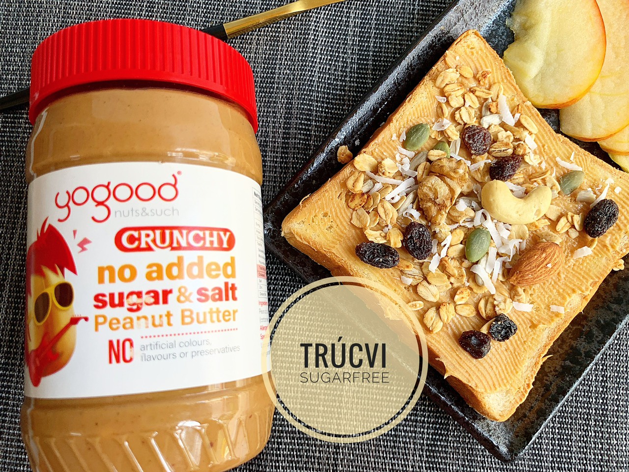 BƠ ĐẬU PHỘNG KHÔNG ĐƯỜNG YOGOOD( eat clean, keto, diet, tiểu đường, gymer ) .