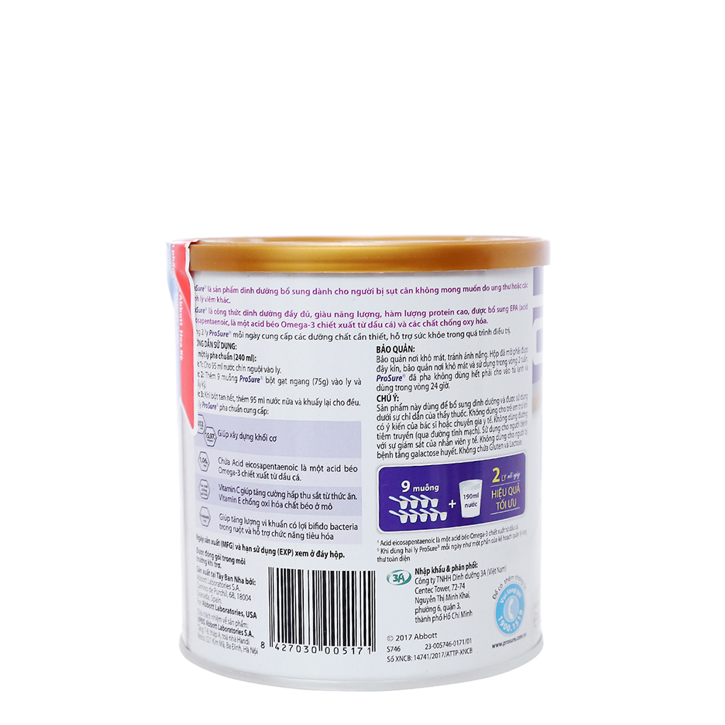 Sữa Bột Abbott Prosure Hương Vani Hộp 380g