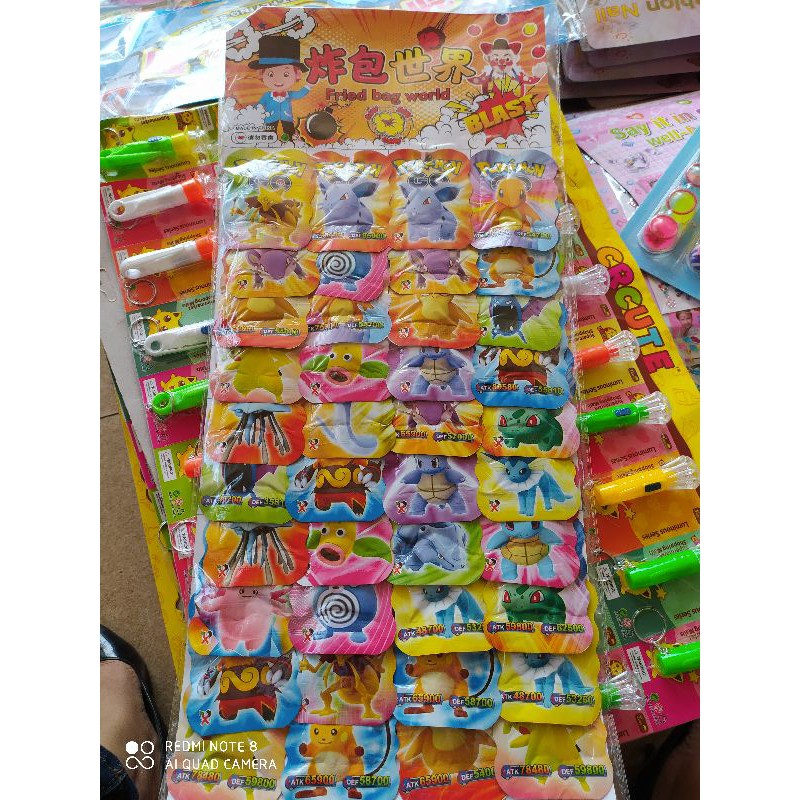 Vỉ 40 gói nổ hình pokemon