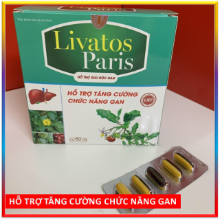Viên uống giải độc gan Livatos -Paris - Tăng cường chức năng gan, hạ men gan, giảm gan nhiễm mỡ hiệu quả - Hộp 60 viên - Chuẩn GMP thumbnail