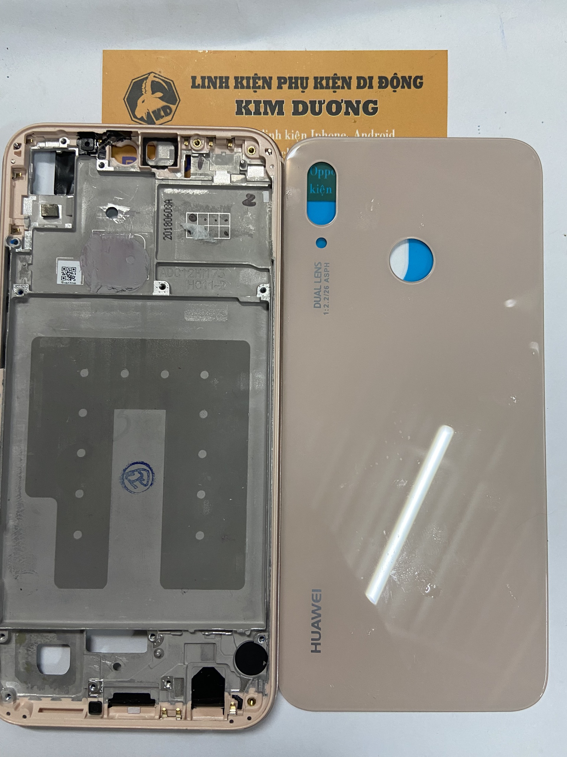 Vỏ Bộ/ Khung sườn + Lưng kính Huawei Nova 3E