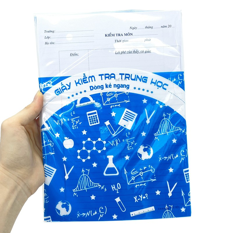 Giấy kiểm tra kẻ ngang HT  25 tờ đôi