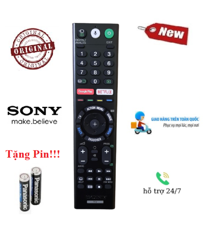 Bảng giá Remote Điều khiển tivi Sony giọng nói- Hàng mới logo Sony mạ bạc BH 6 tháng Tặng kèm Pin