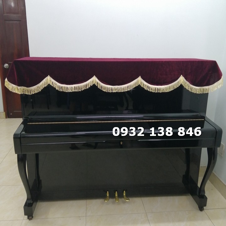[HCM]KHĂN PHỦ ĐÀN PIANO CƠ NHUNG ĐỎ ĐÔ NHẬP KHẨU CAO CẤP