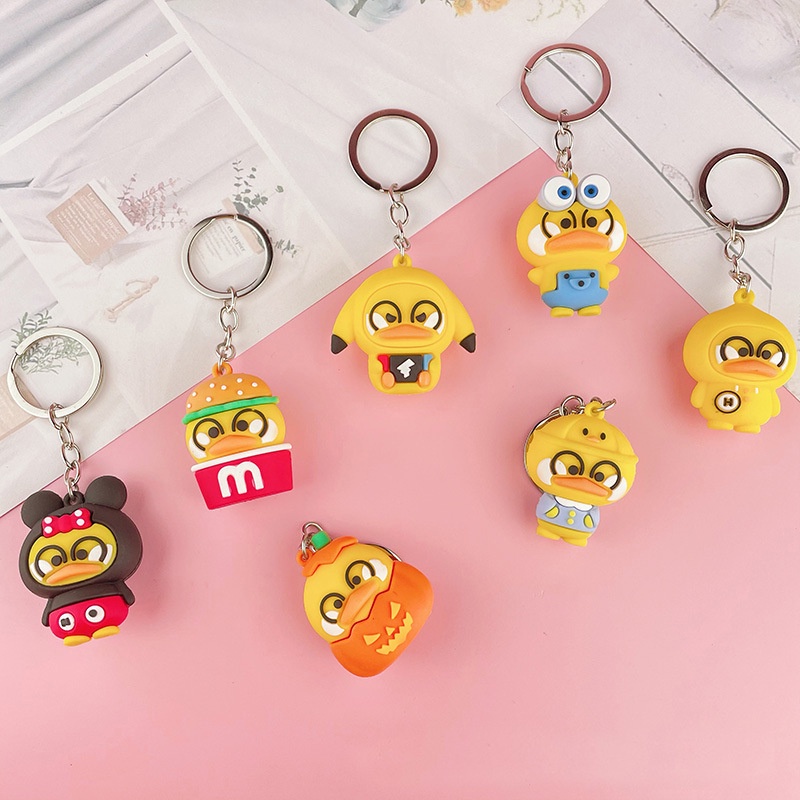 Móc khóa vịt cute màu vàng