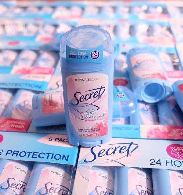 Lăn Khử Mùi Solid Secret 73g Dạng Sáp , Ngăn Mồ Hôi, Khử Mùi , Khô Thoáng 24h