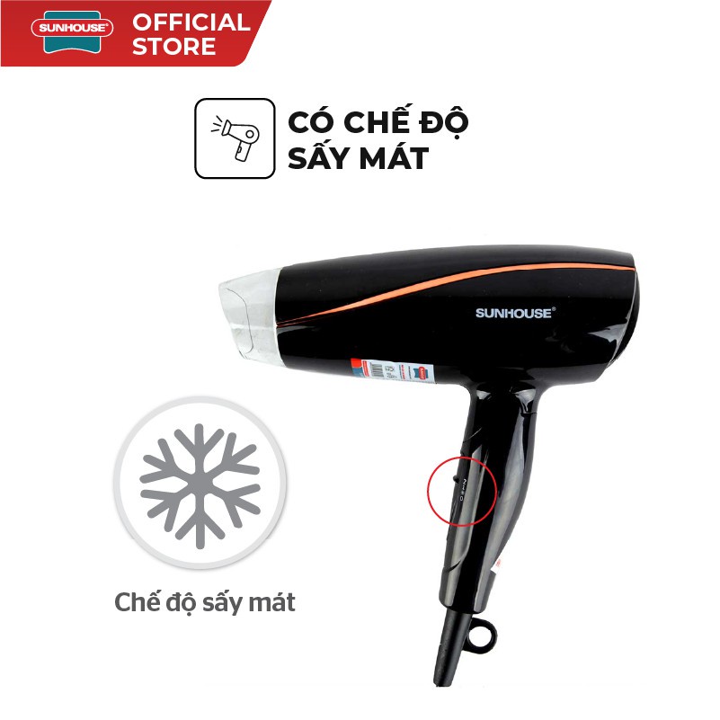 Máy sấy tóc SUNHOUSE màu đen 1200W SHD2306