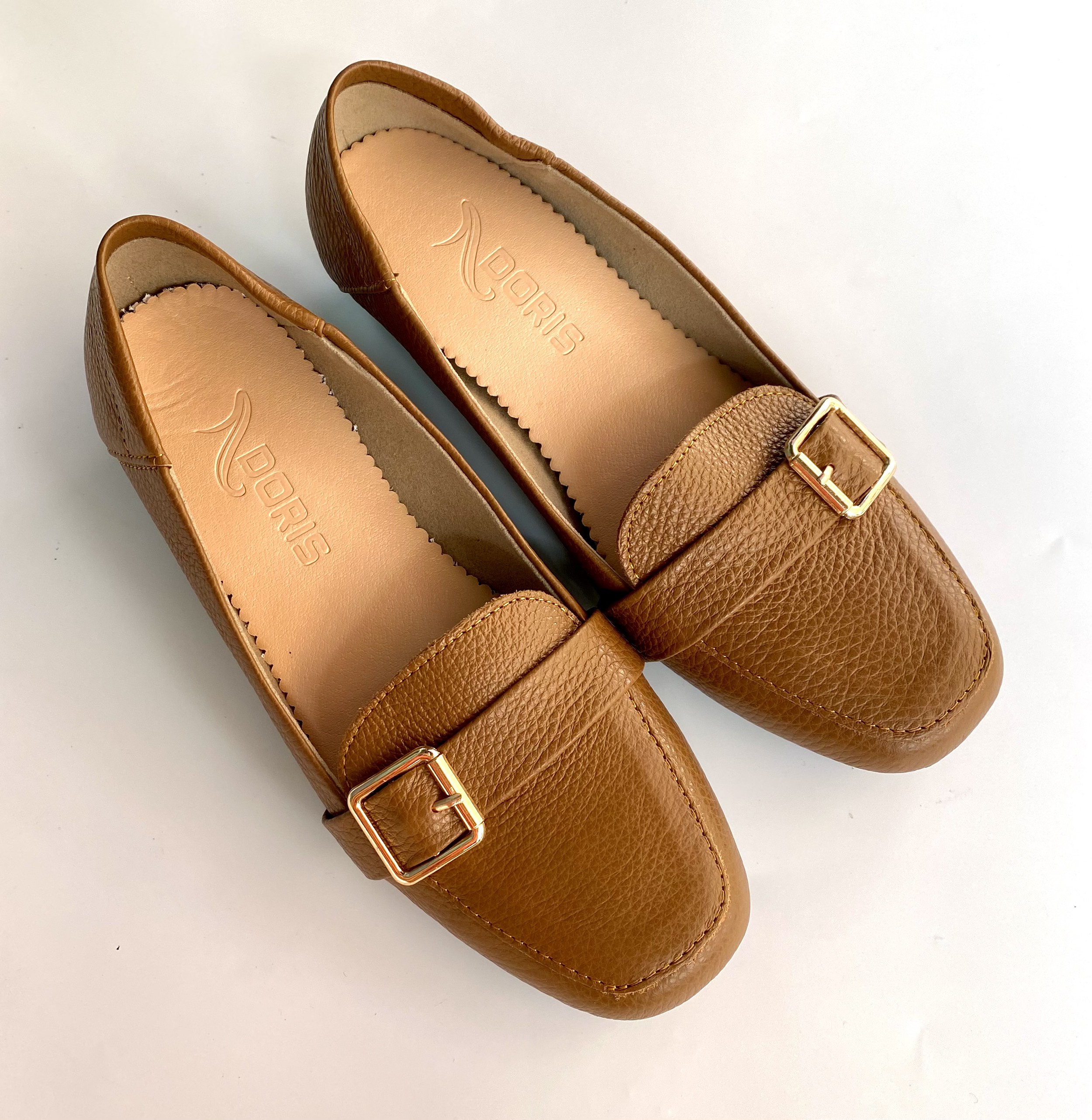 Giày búp bê đế xuồng da thật 3cm mũi vuông DORIS DR307