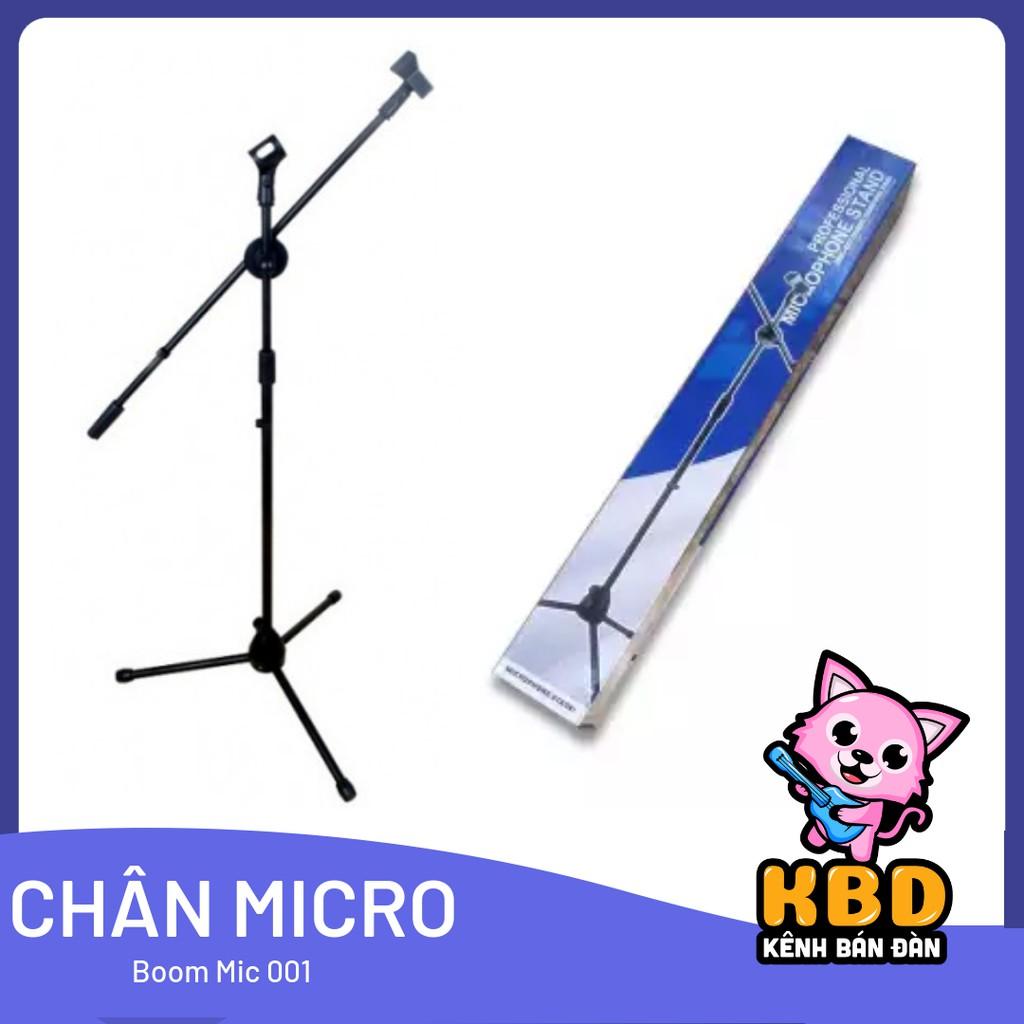 Chân míc đế micro đứng hát Boom Stand MS-001 (Đen)