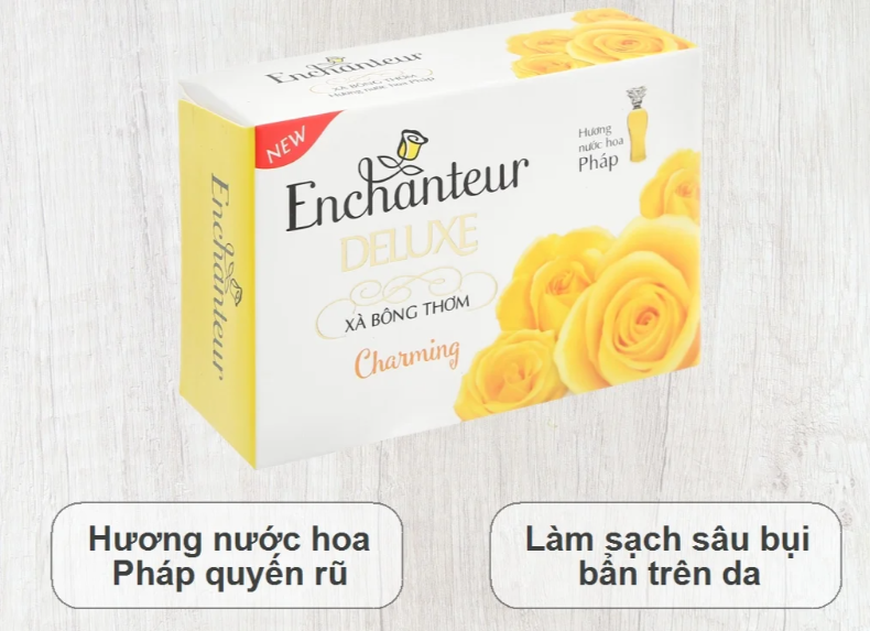 Hộp 1 cục xà bông thơm Enchanteur Deluxe Charming 90g