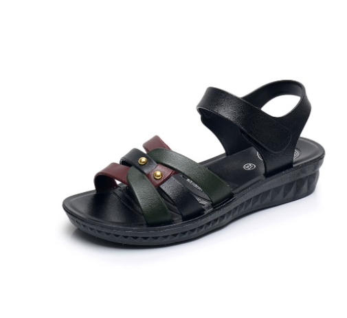 DÉP SANDAL QUAI ĐAN CAO SU DẺO NỮ ĐẾ 3CM