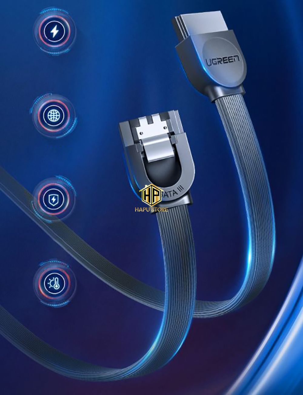Cáp SATA 3.0 Ugreen 30796 chính hãng - Hapugroup