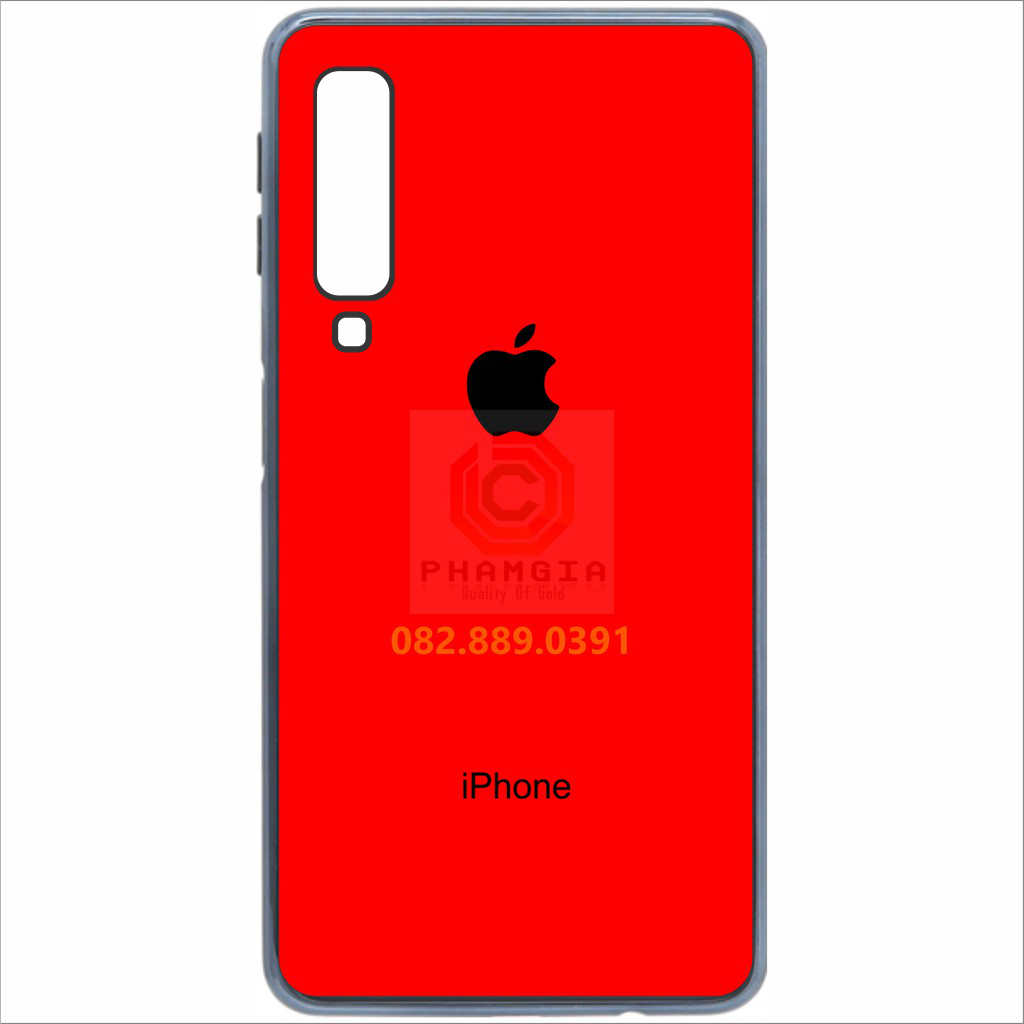 Ốp lưng giả iPhone cho Samsung A7 2018 mặt lưng bóng đẹp