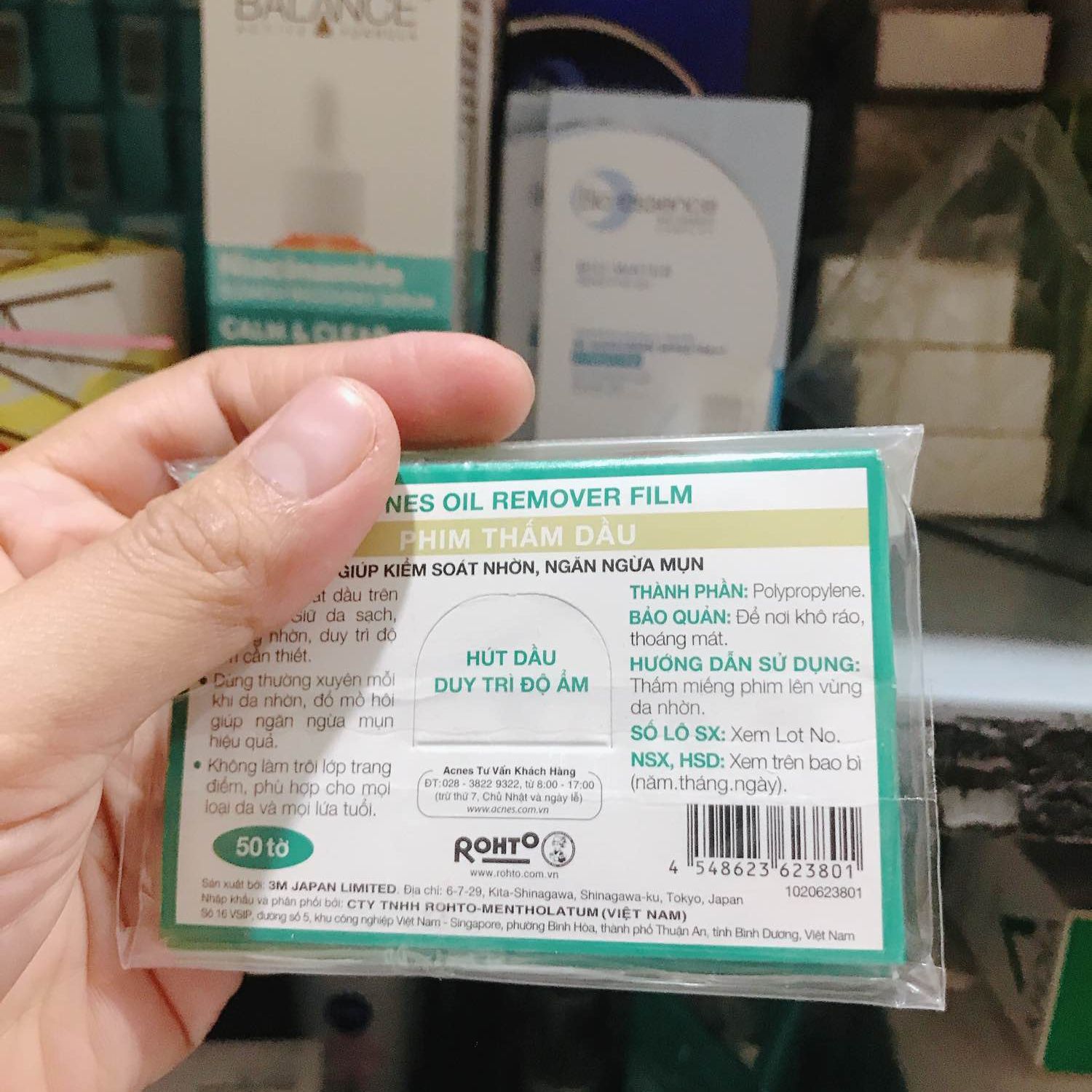 Phim thấm dầu acnes ( 50 tờ)