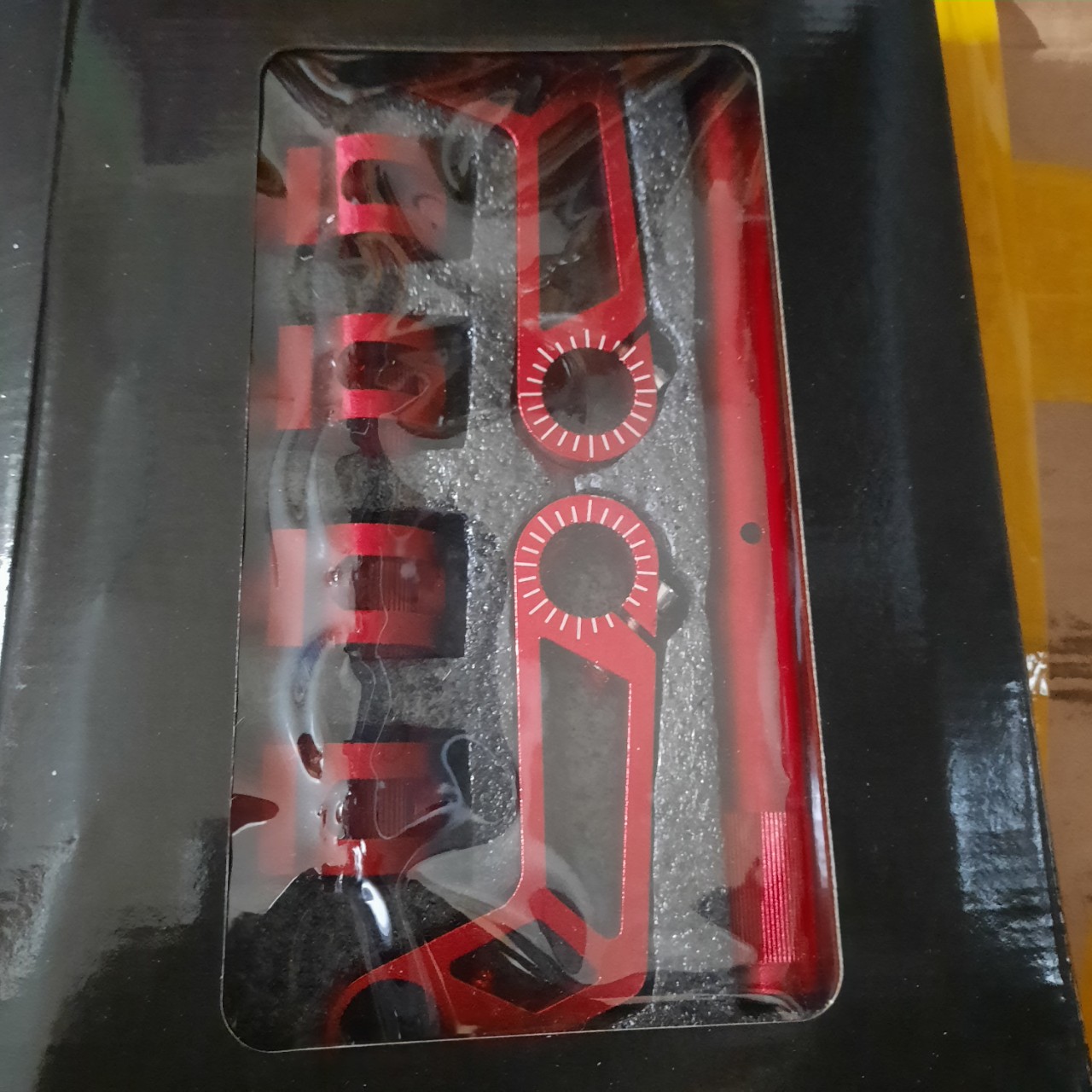 V2 MÀU ĐỎ Ghi đông 5 khúc gắn xe điện