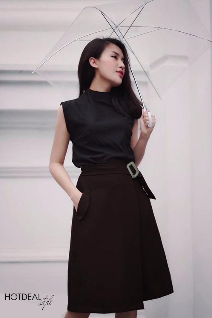[HCM]Chân váy chữ A phối túi