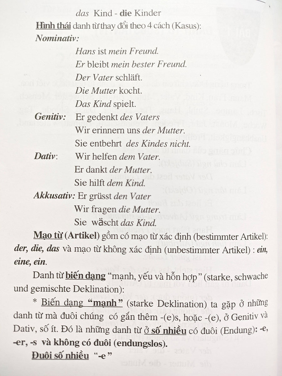 Sách - Các từ loại tiếng Đức - Deutsche Wortarten