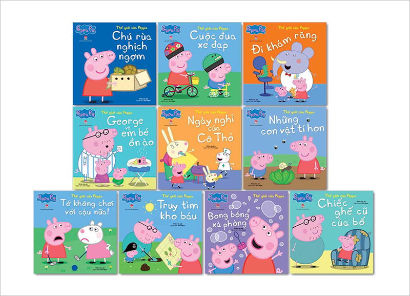 Kim Đồng - Combo Thế giới của Peppa (10 quyển)