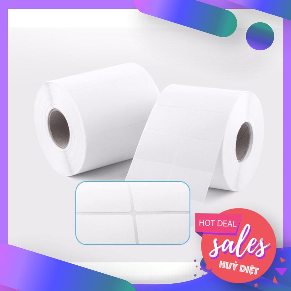 Combo 10 cuộn giấy in mã vạch 2 tem nhiệt 35*22 cho dòng máy in nhiệt 350b,365b,apos