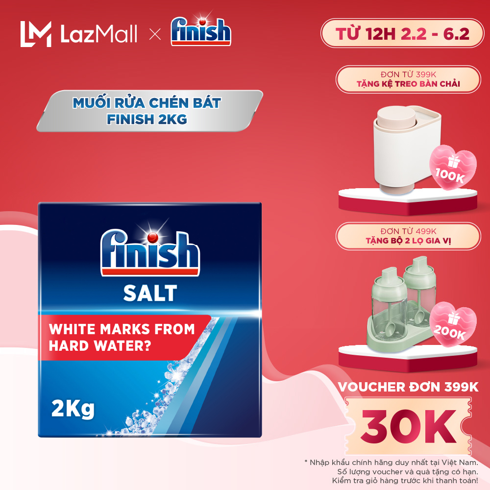 Muối Rửa Chén Bát Finish Salt - Bịch 2kg